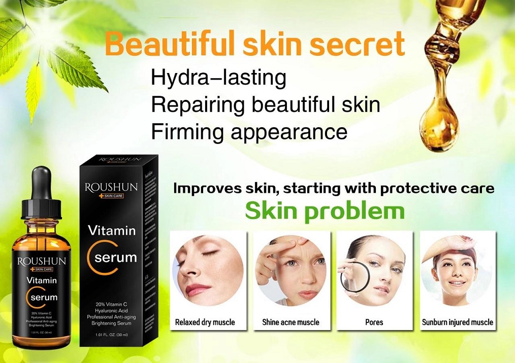 Vitamin c facial serum with hyaluronic acid
