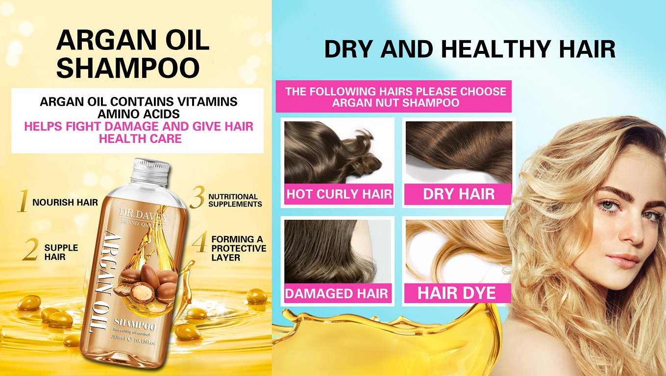 Davey Brand Quality Argan Oil Shampoo Refreshing Oil Contro