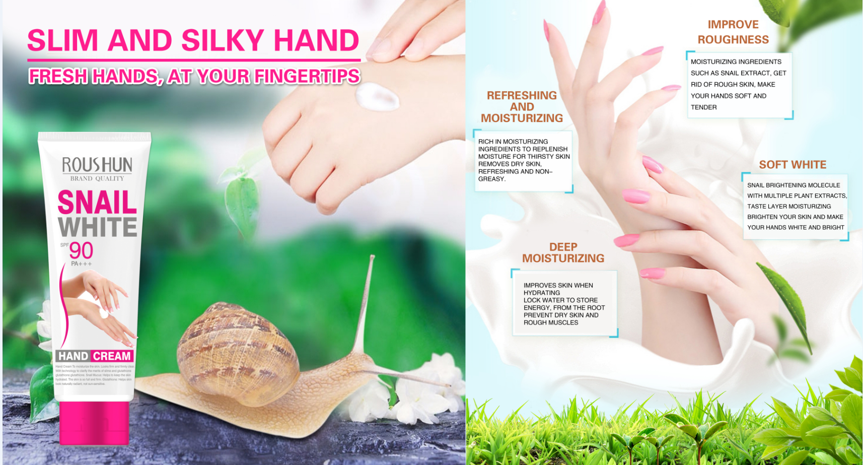 Roushun snail hand cream