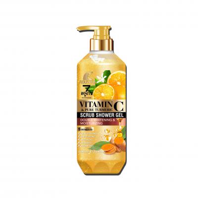  ROUSHUN 7 DAYS WHITENING SCRUB SHOWER GEL VITAMIN C+TURMERIC 