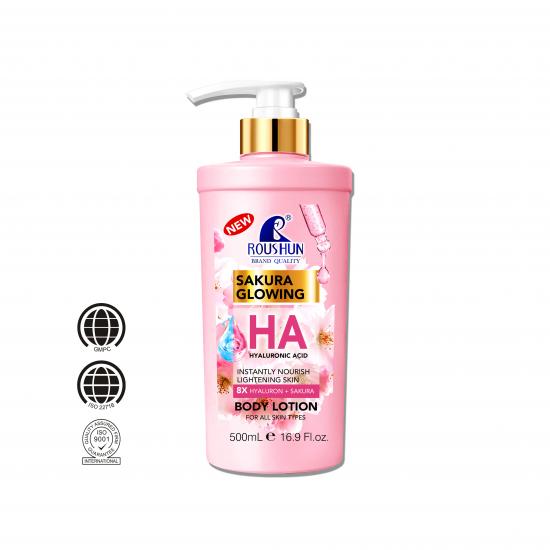  ROUSHUN Sakura Glowing HA (Hyaluronic Acid) Body Lotion 