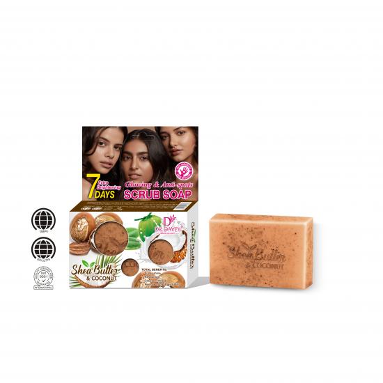  Shea Butter & Coconut Glowing & Anti-spots Scrub Soap 
