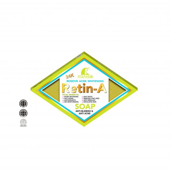  ROUSHUN 24K Retin-A Remove Acne Whitening Soap 