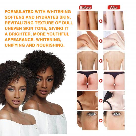  Dark skin whitening glowing body gel oil 